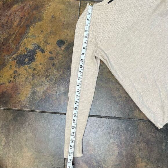 Talbots Women’s Tan Basket Weave Sweater Petite Small - Picture 6 of 11